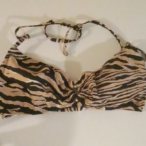 VENUS Black and Tan Animal Print Bikini Swim